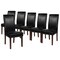 Merrick Lane Ellison Mid-Century Panel Back Parsons Accent Dining Chair - Set of 6